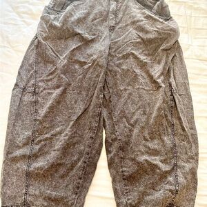 Free People Charcoal Barrel Pants